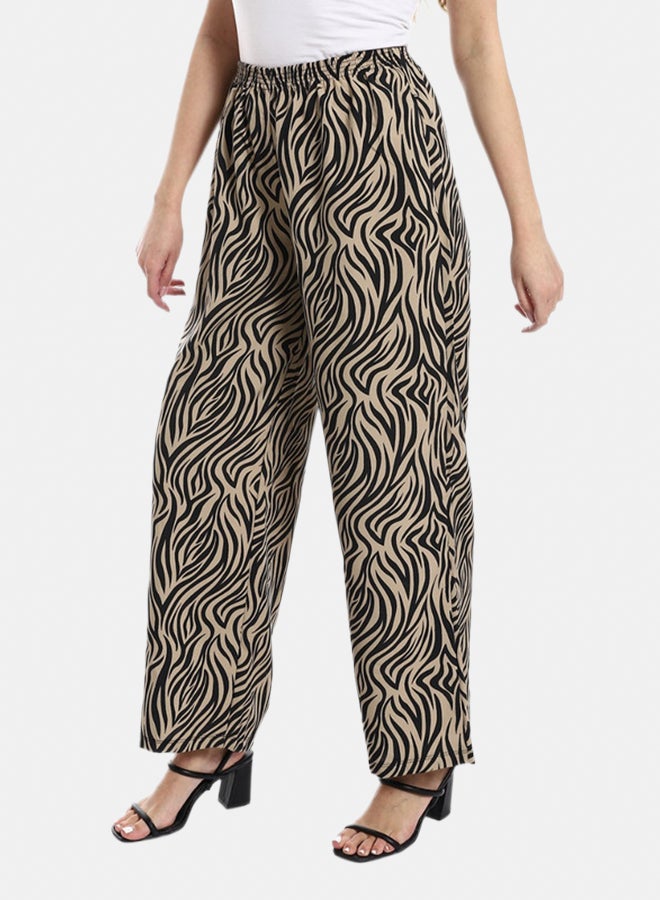 Azul Wide Lenin Patterened Pants - Image 1